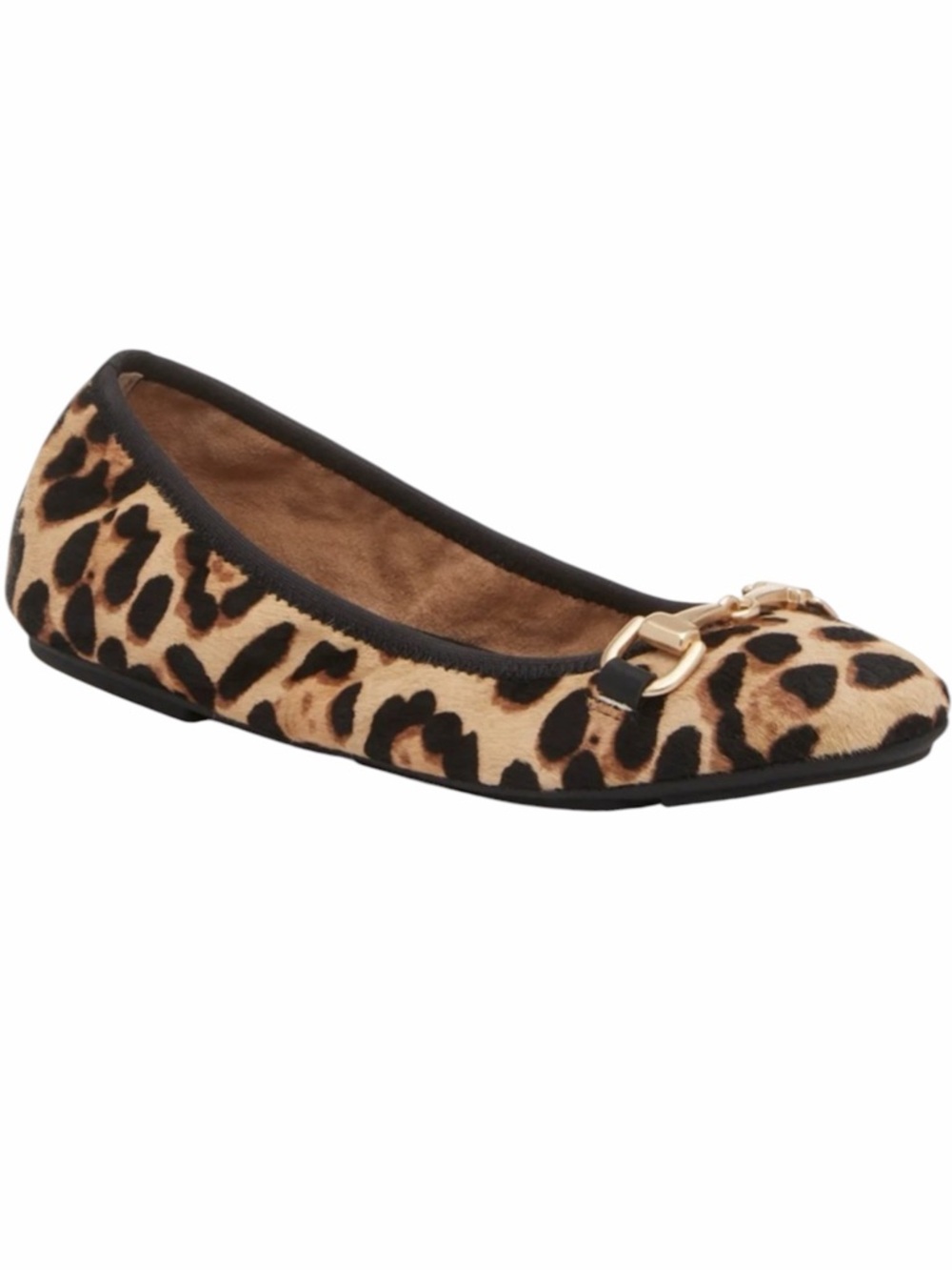 Kelly & Katie Calypso Ballet Flat shoes calf hair dyed calf hair leopard print